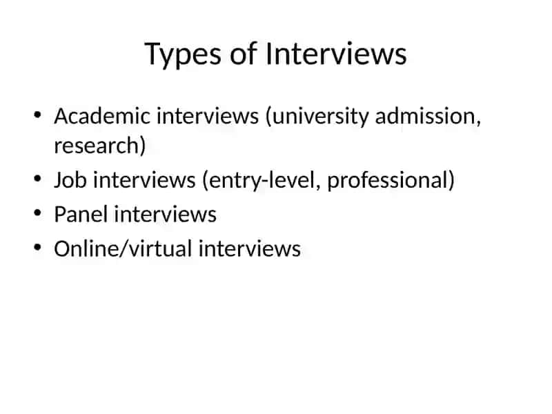 Preparing Interviews 3