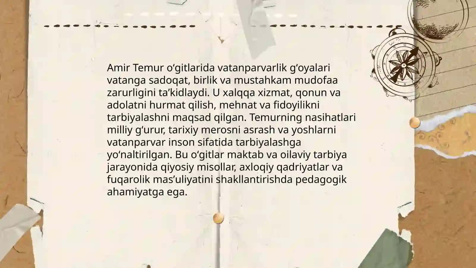 Amir Temur oʻgitlarining tarbiyaviy ahamiyati 3