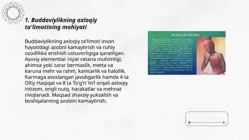 Buddaviylikning axloqiy ta'limoti 3