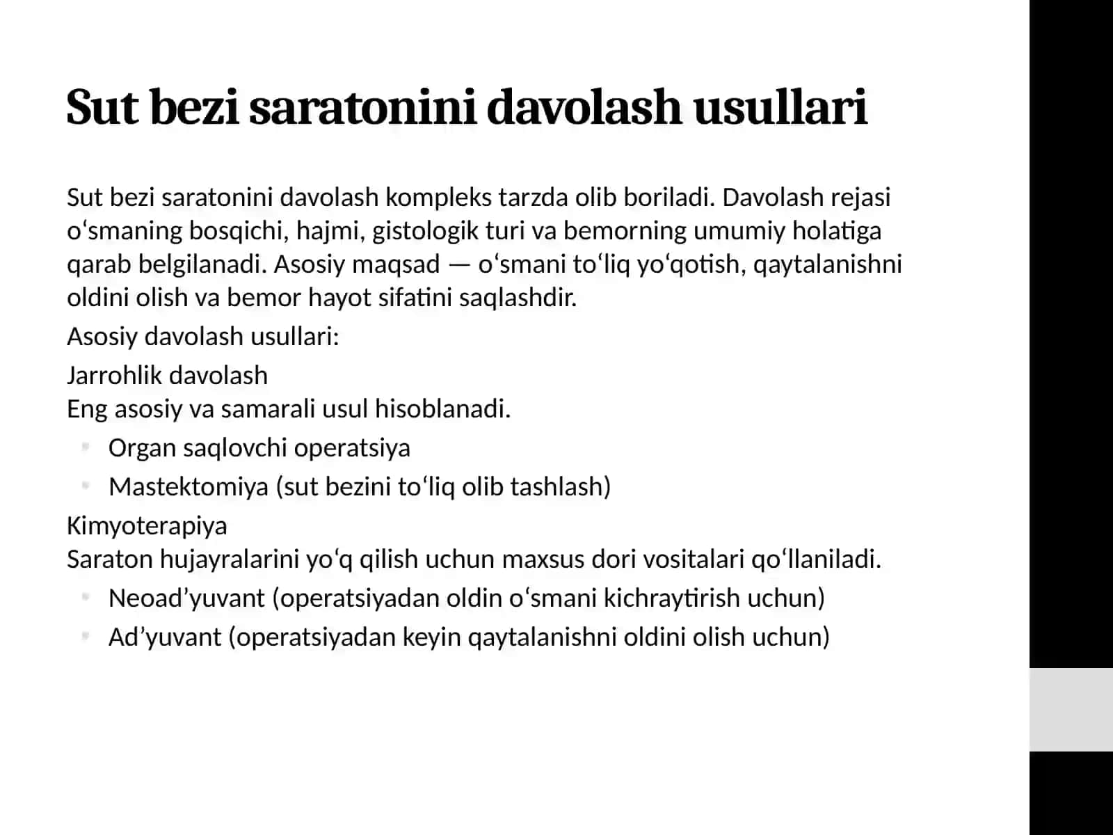 Sut bezi saratonida organ saqlovchi operatsiyalar 3