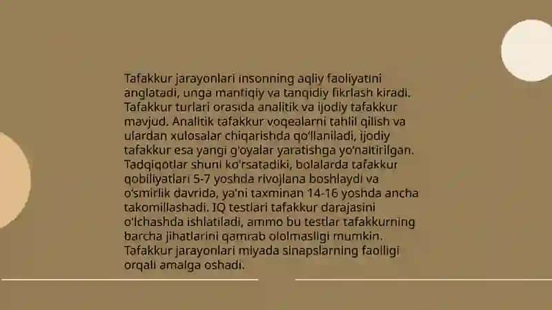 Tafakkur va nutqning psixologik tavsifi 3