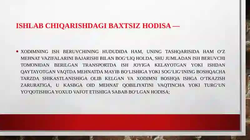 Ishlab chiqarishdagi baxtsiz hodisa 3