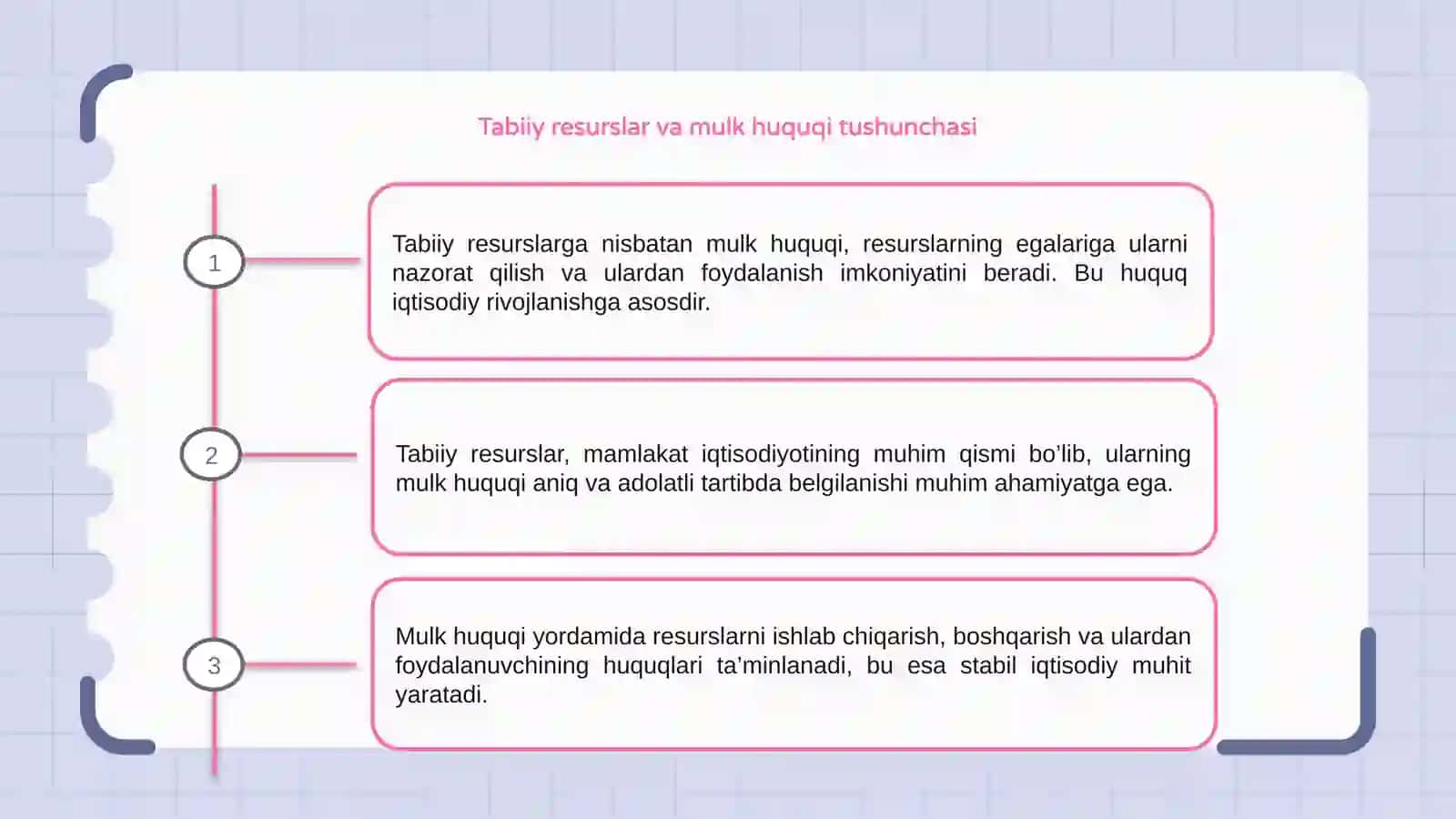 Tabiiy resurslarga nisbatan mulk huquqi 3