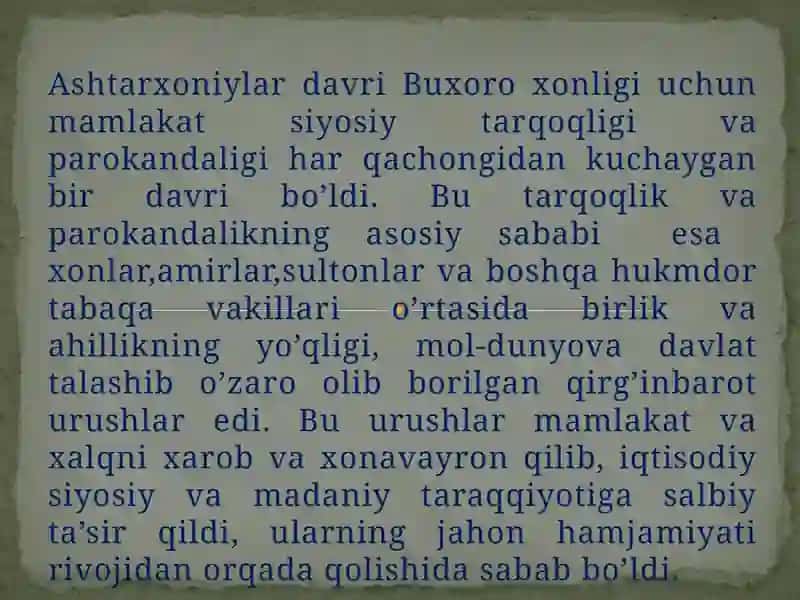 Buxoro Amirligining tashkil topishi 3
