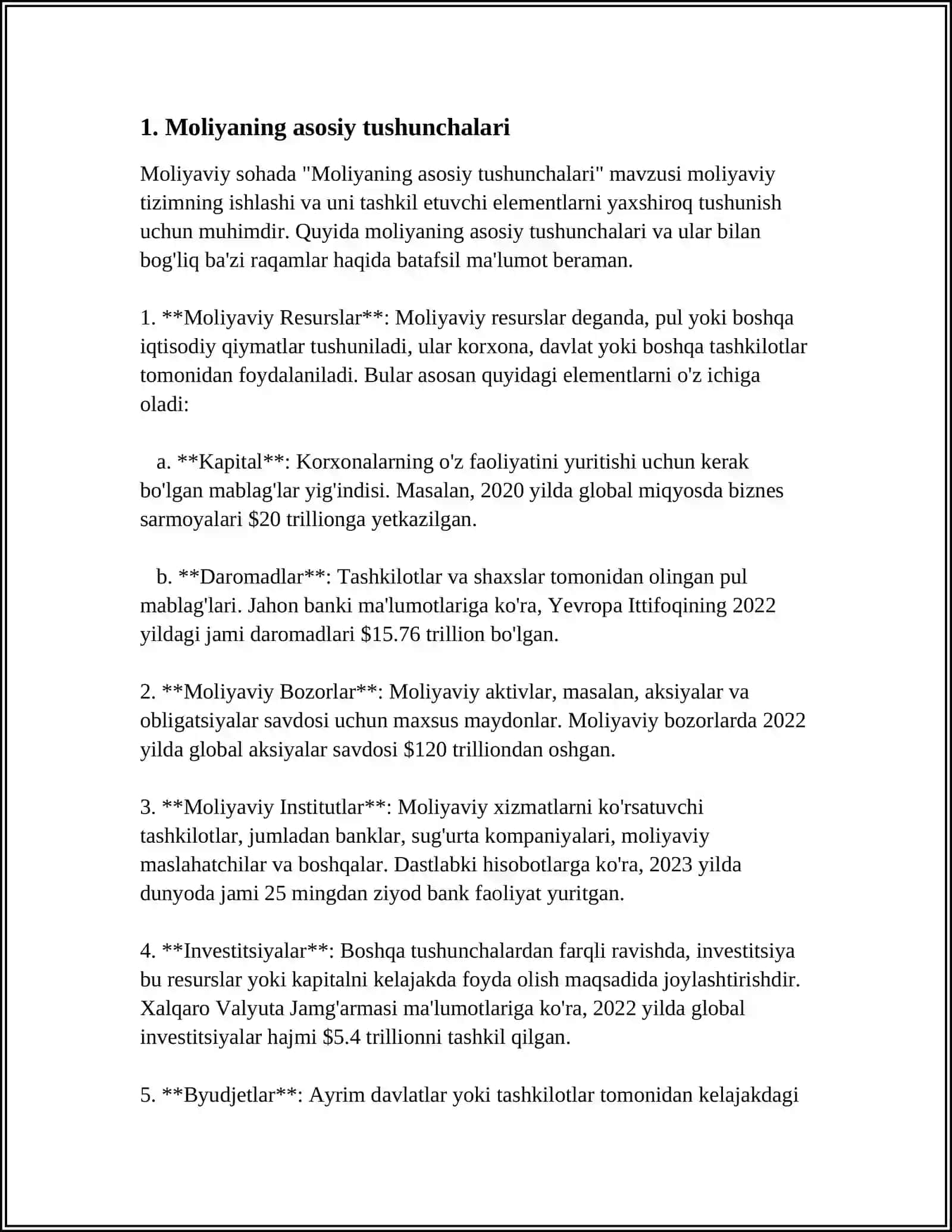 Moliyaning Mohiyati va Vazifalari 3