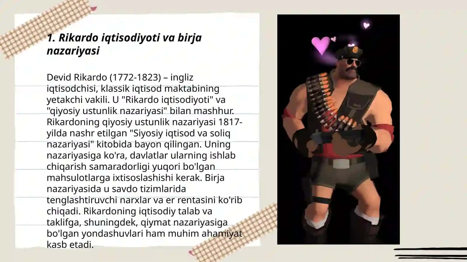 Rikardo, Maltus va Xyum ta'limoti 3
