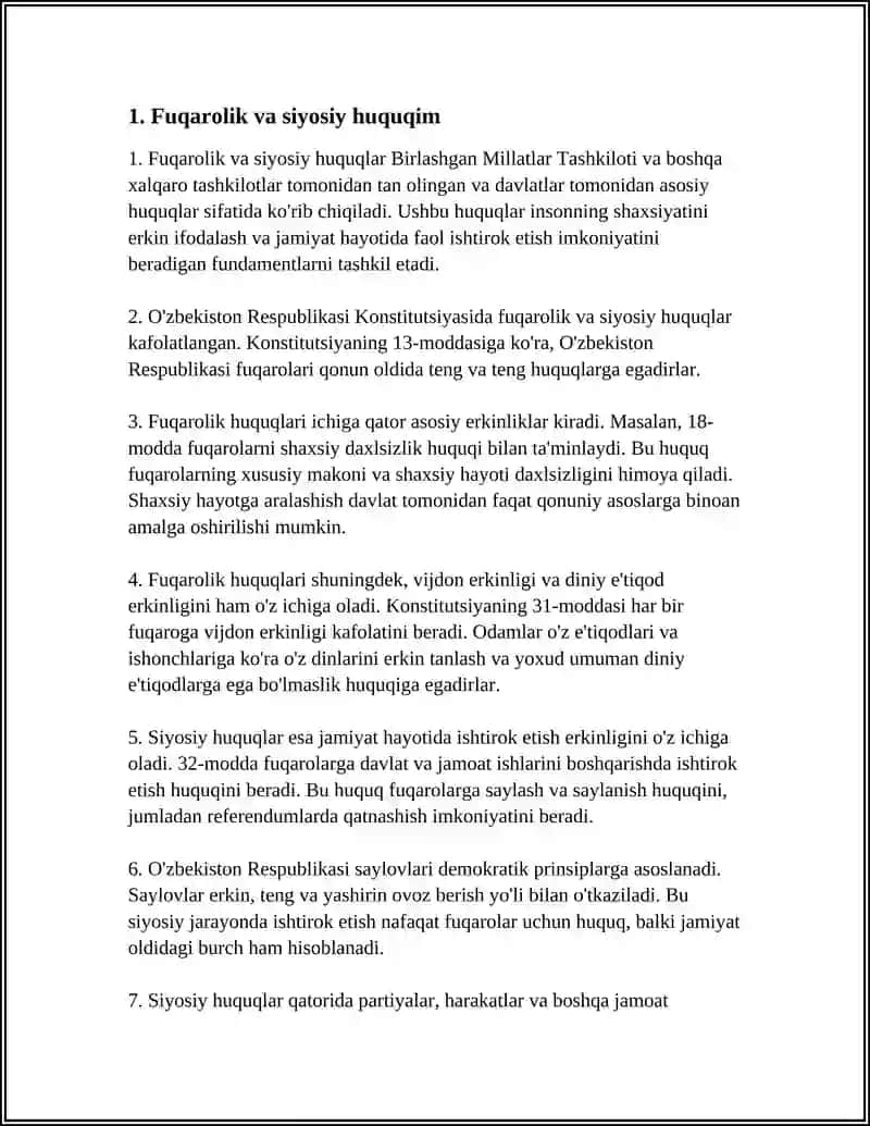 MENING XUQUQLARIM 3