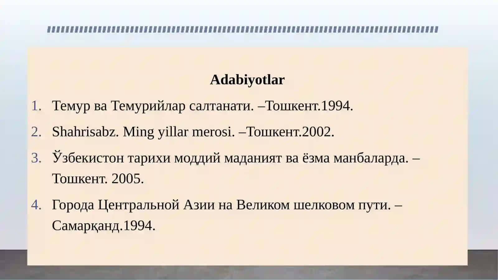 Rivojlangan o’rta asrlar davri madaniyati 3