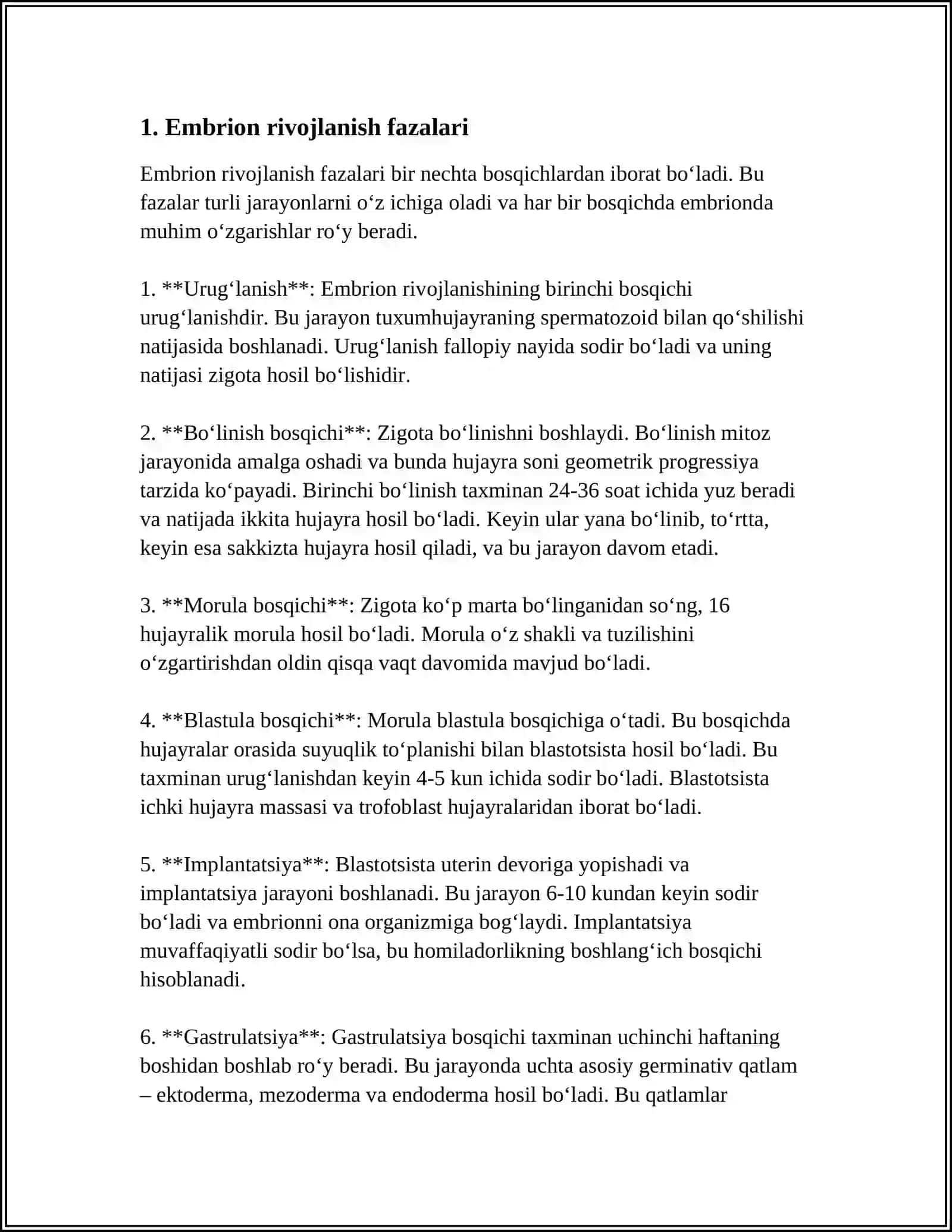 UMUMIY EMBRIOLOGIYA ASOSLARI 3