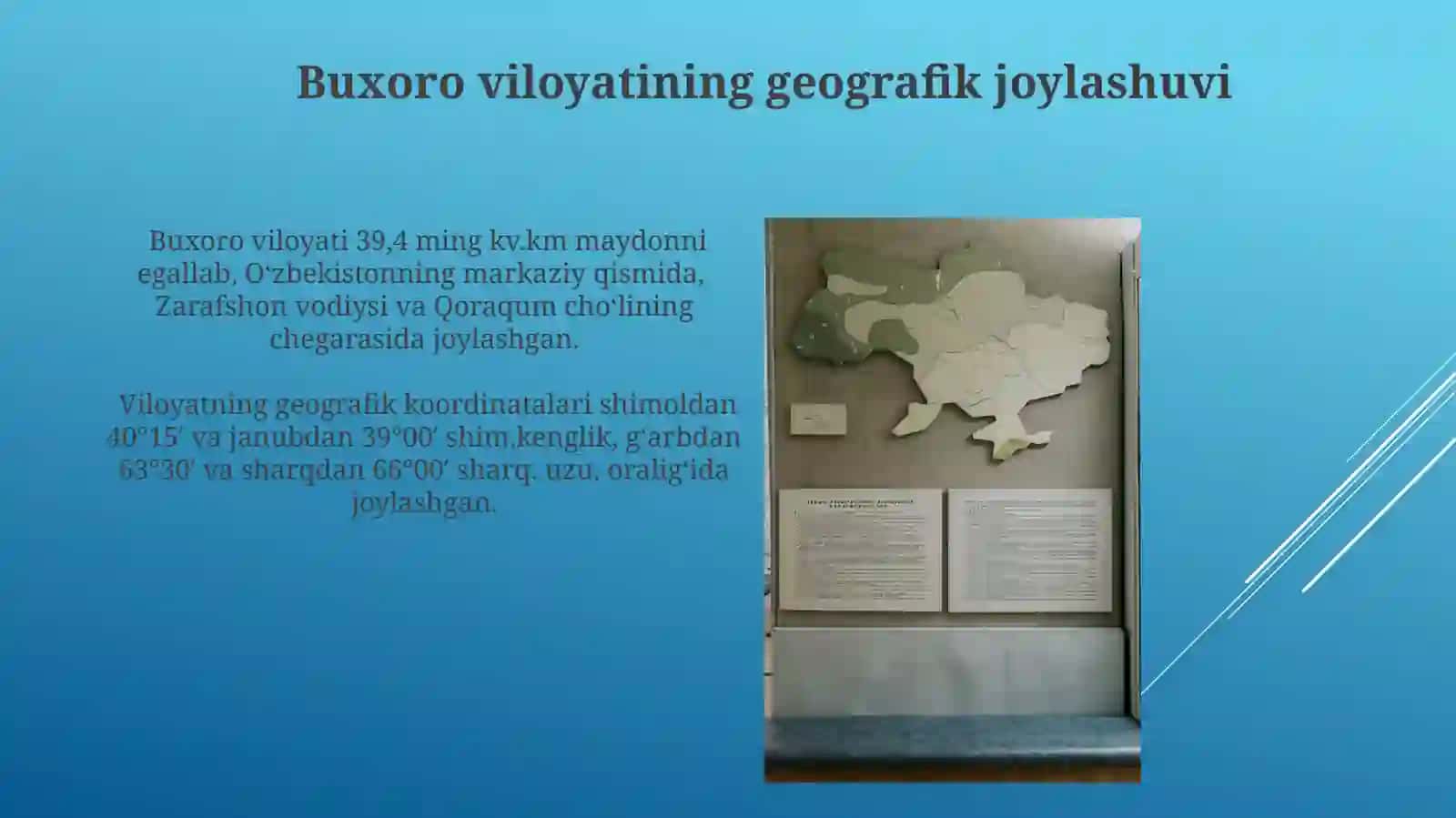 Buxoro viloyatiga umumiy iqtisodiy geografik tavsif 3