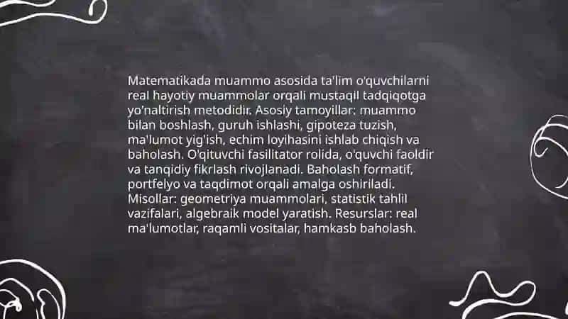 Matematikaga o'rgatishning zamonaviy metodlari 3
