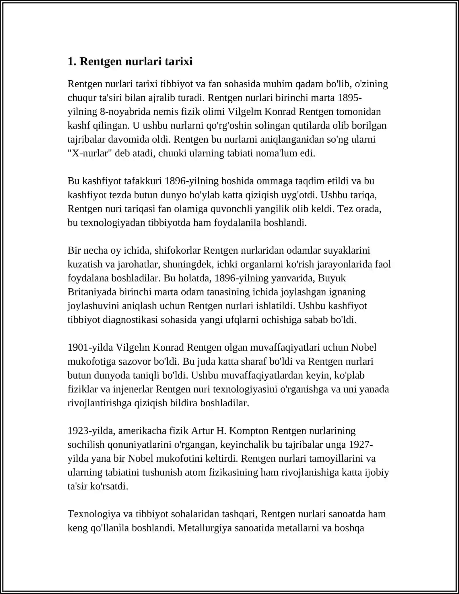 RENTGENT NURLARI. ELEKTROMAGNIT TO'LQINLAR 3