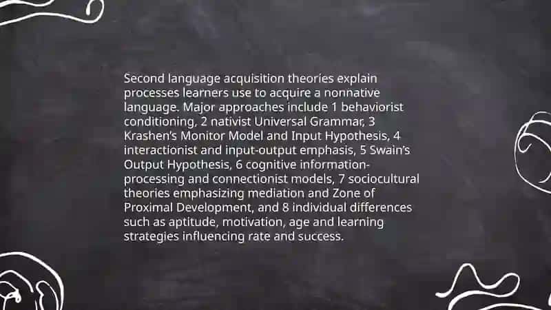 Second language acquisition theories 3