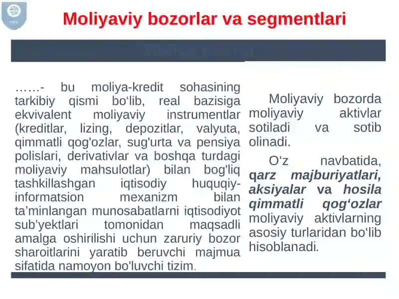 Moliyaviy bozorlar 3