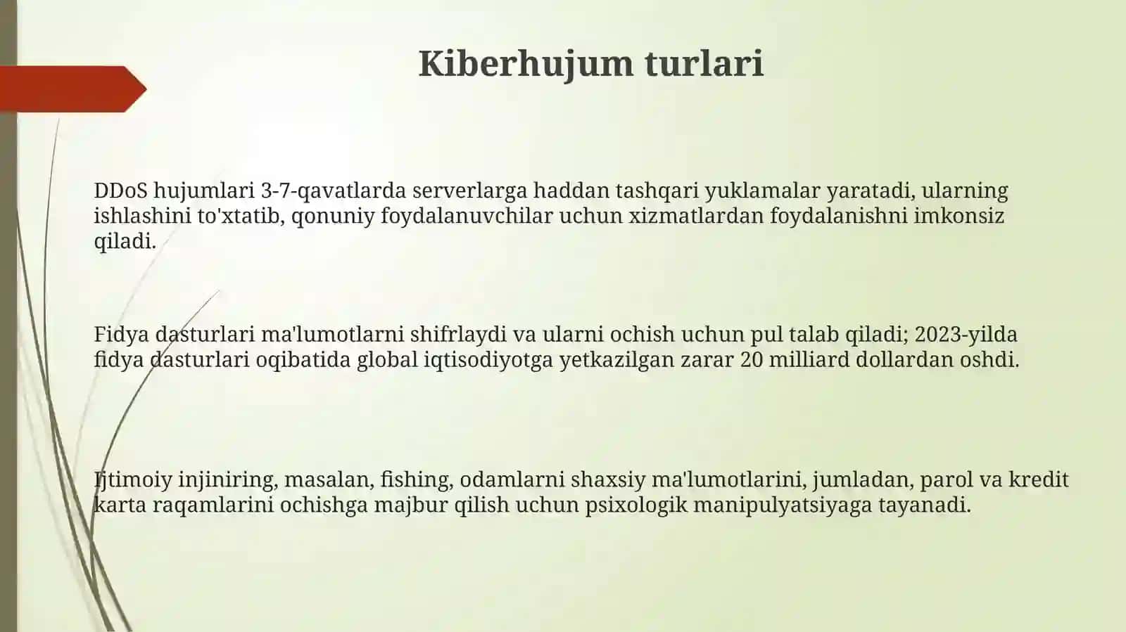 Kiberhujumlar turlari va ulardan himoyalanish 3