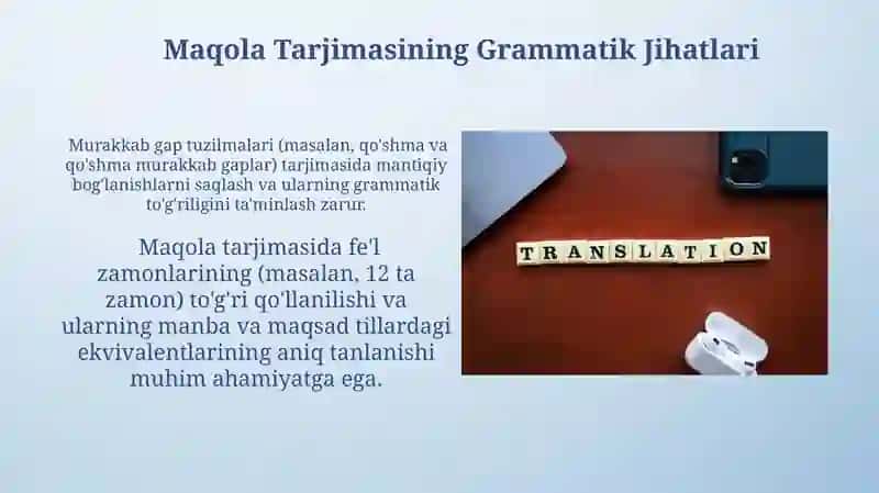 Maqola Tarjimasining Grammatik Jihatlari 3