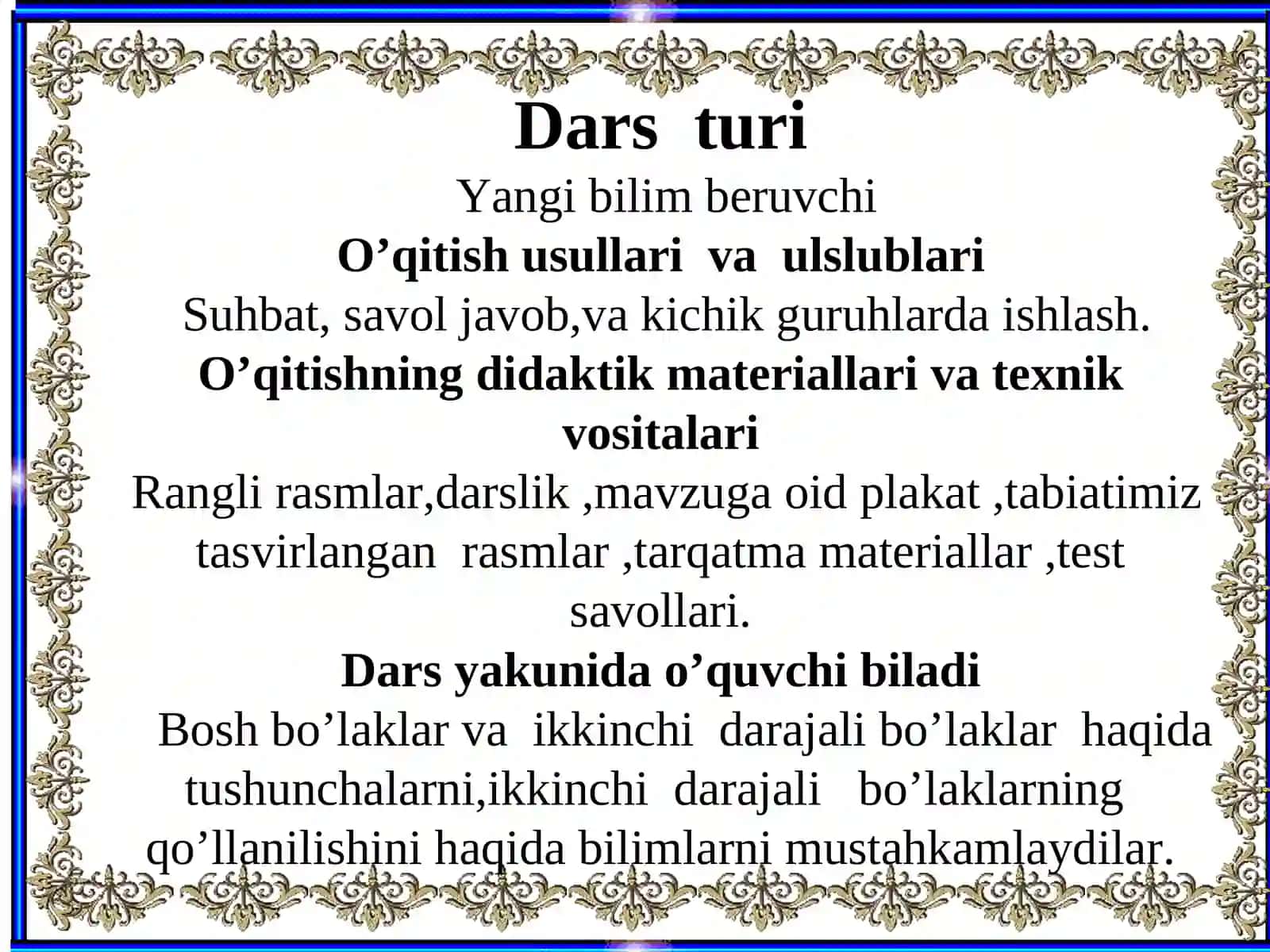 3-sinf ona tili fanidan 3