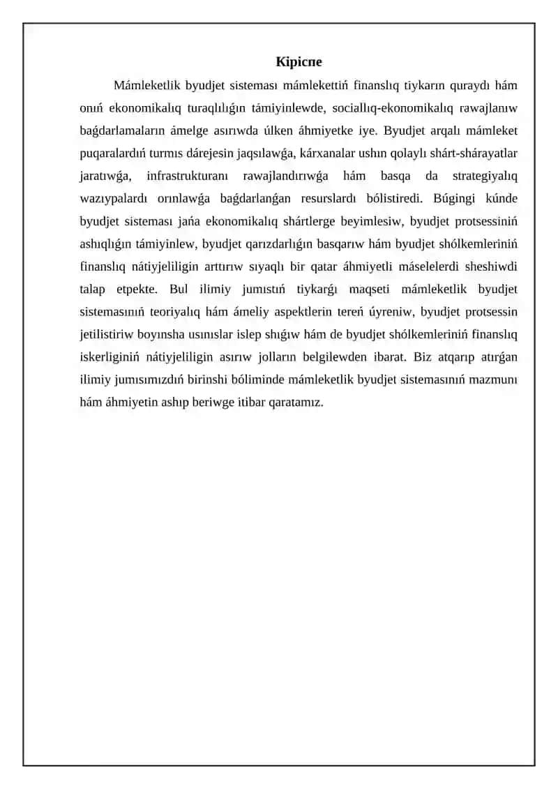 Mámleketlik byudjet sisteması 3