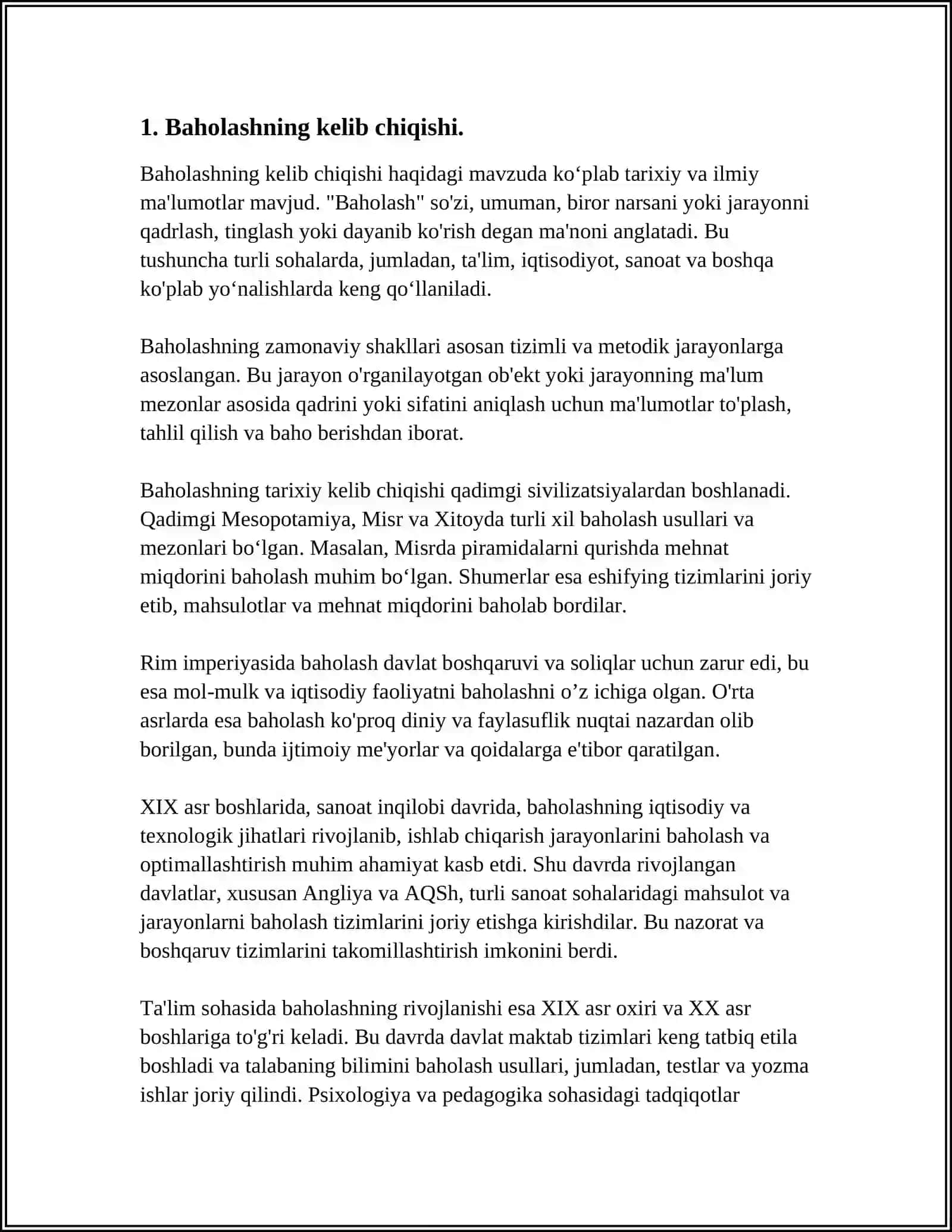 ERTA YOSHDAGI TA'LIMNI BAHOLASH TARIXI 3
