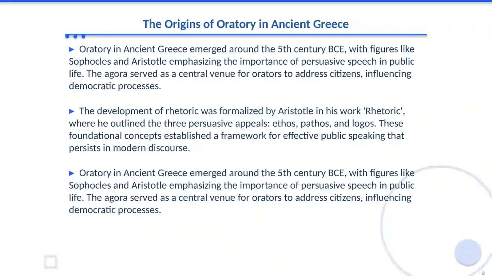 History and Stages of Development of Oratory Art 3