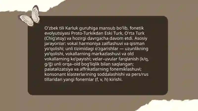 O'zbek tili tarixi fonetikasi 3