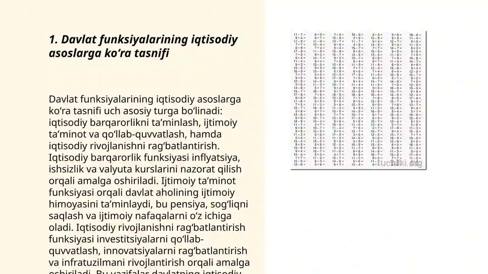 Davlat funksiyalarini turli asoslarga koʻra tasniflash 3