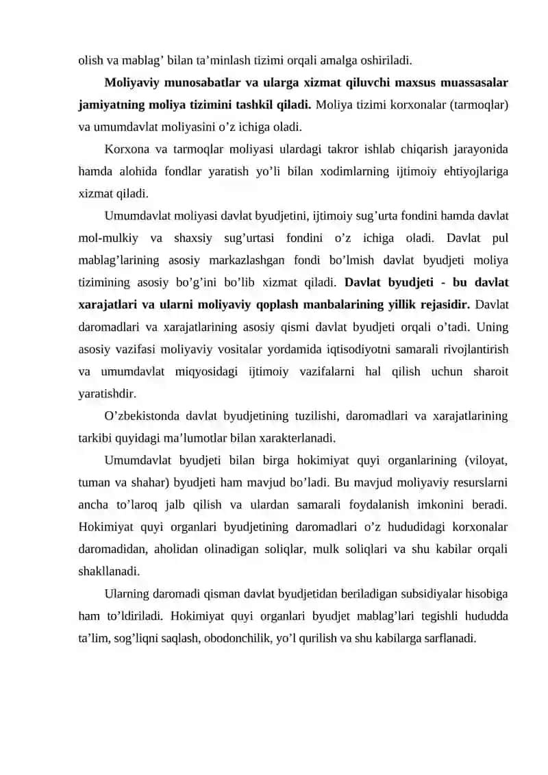 Moliya tizimi va moliyaviy siyosat 3