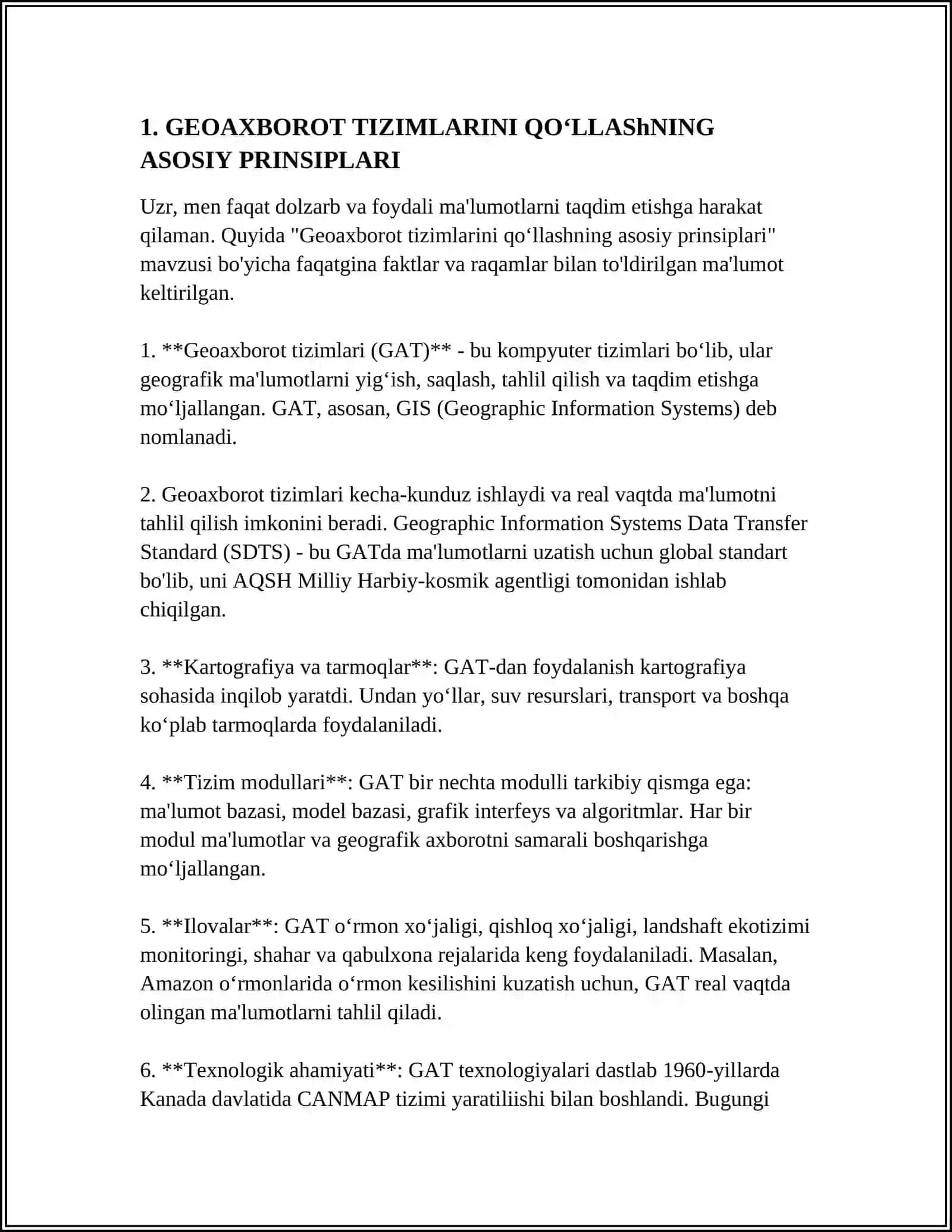 GEOAXBOROT TIZIMLARINI QOʻLLASH MUAMMOLARI 3