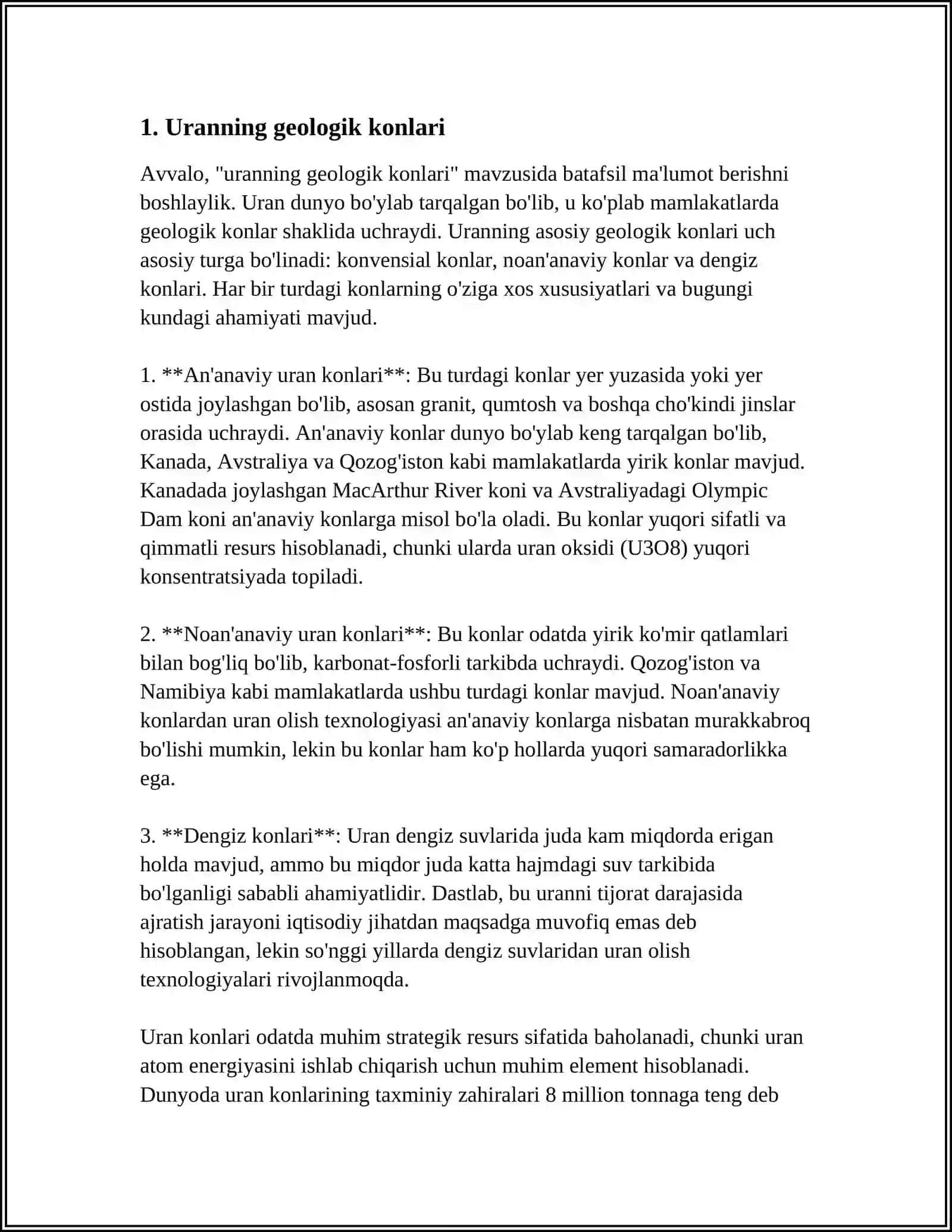 DUNYODAGI URAN ZAHIRALARI 3