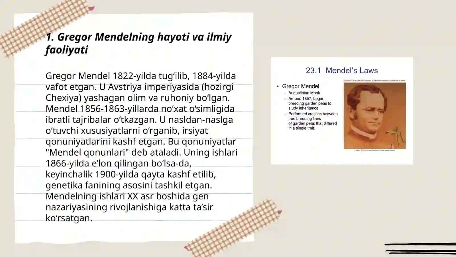 Mendel qonunlari va uning ahamiyati 3
