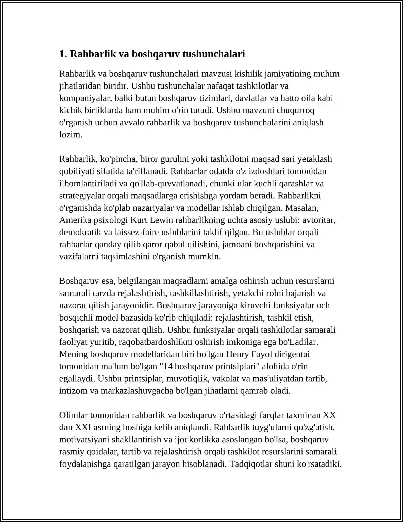BOSHQARUV KADIRLARINI TASHKIL ETISH 3