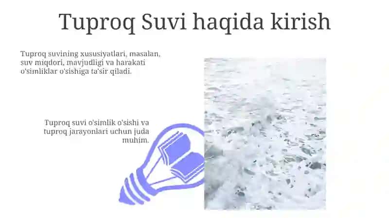 Tuproqning suv xossalari va suv rejimi 3