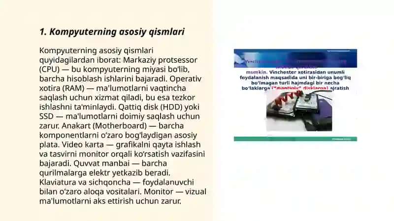 Kompyuter turlari va ularning vazifalari 3