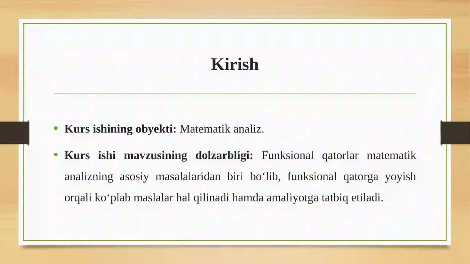 «Funksional qatorlar»  mavzusidagi KURS ISHIga taqdimot 3