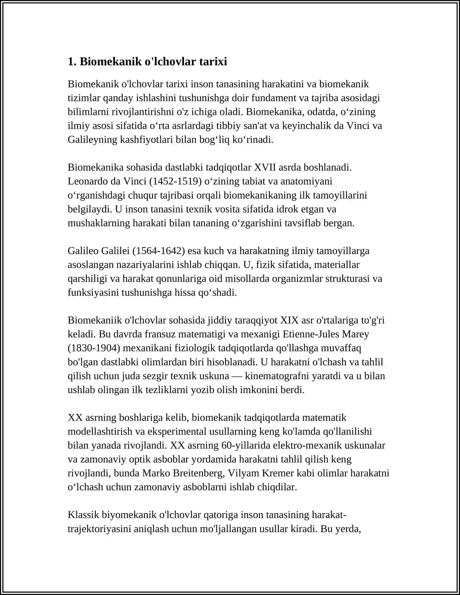 BIOMEXANIKADA O’LCHASHLAR 3