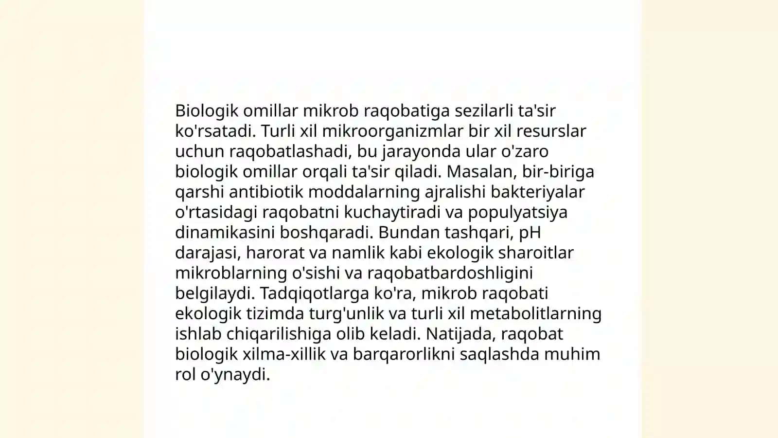 Mikroorganizmlarga tasir kiluvchi omillar 3