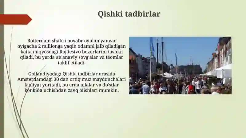 Gollandiyada ommaviy tadbirlar 3