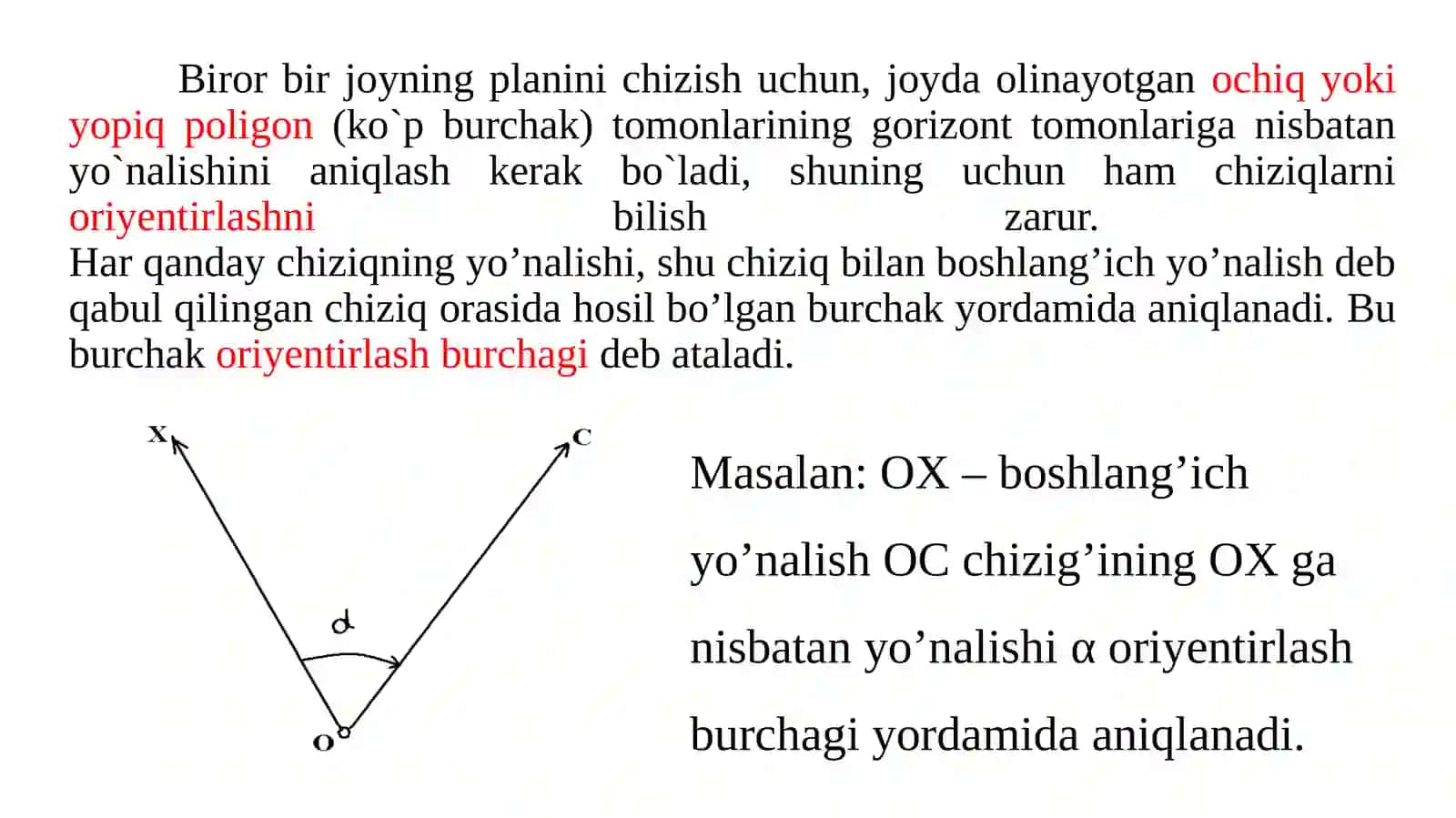 Geodezik oriyentirlash 3