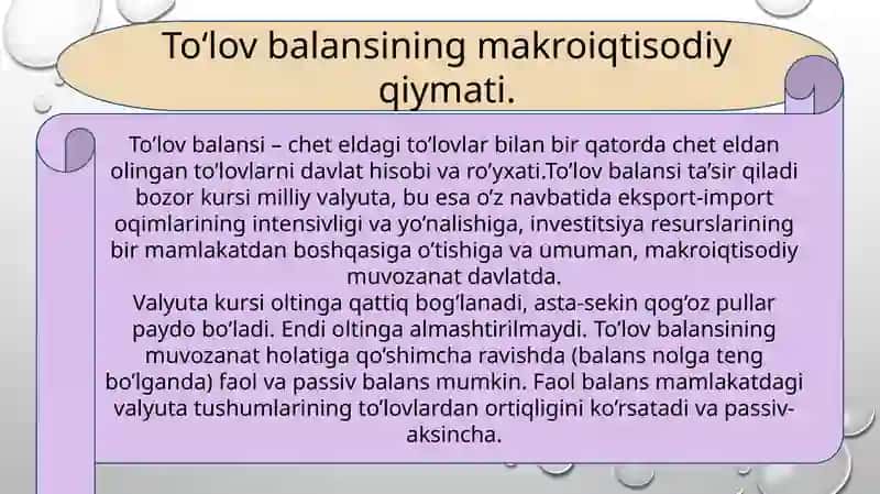 Xalqarosavdo to'lov balansi 3