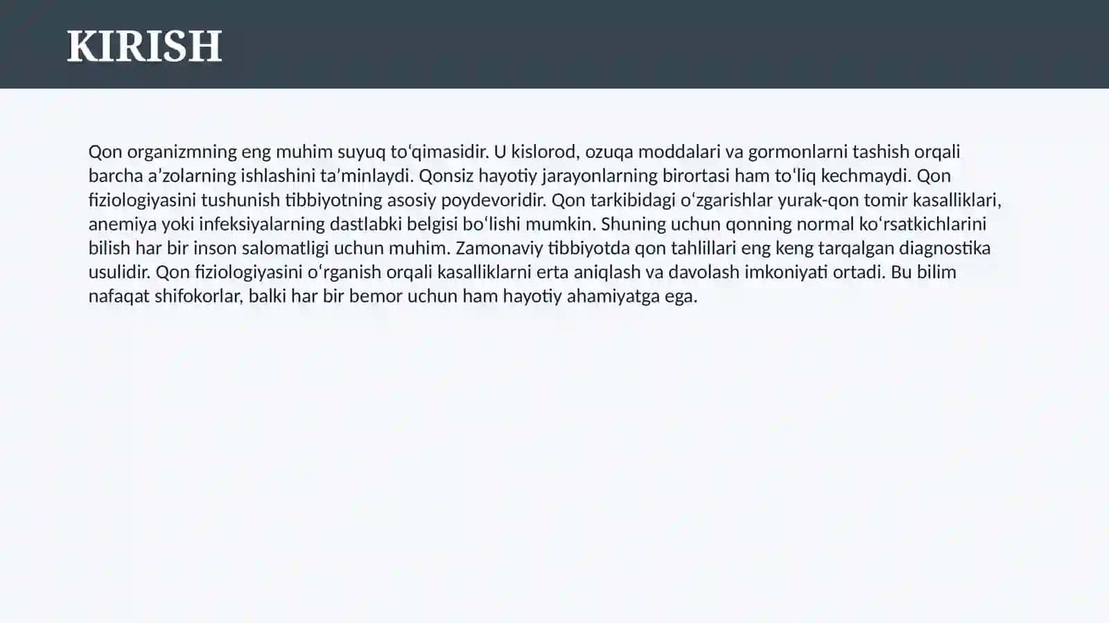 QON FIZIOLOGIYASI 3
