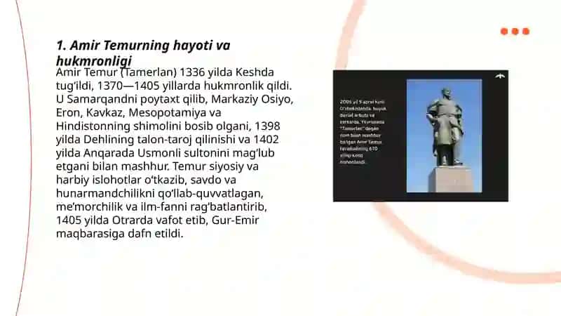 Amir Temur hayoti va hukmronligi 3