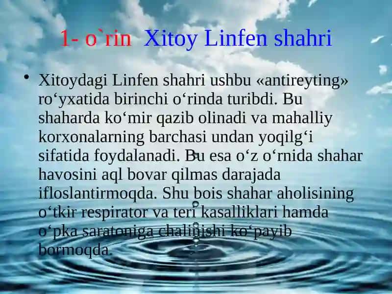 Shaharlar ekologiyasi 3