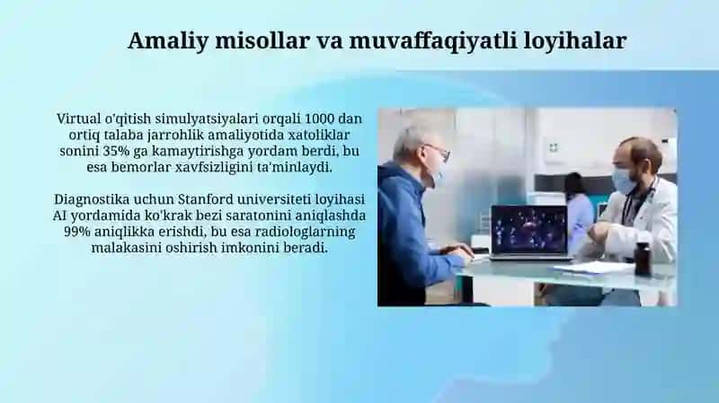 Virtual o'qitish simulyatsiyalari Tibbiyot 3