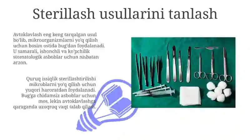 Teropevtik Stomatologiyada Sterilizatsiya usullari 3