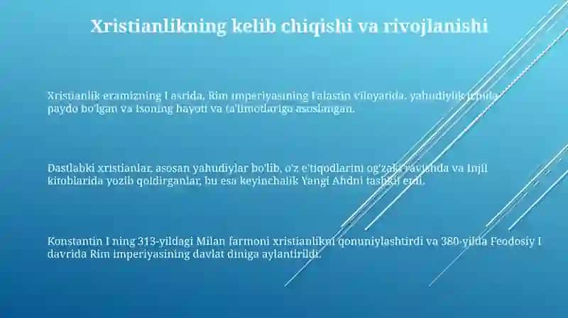 Xristianlikningyo‘nalishlari 3