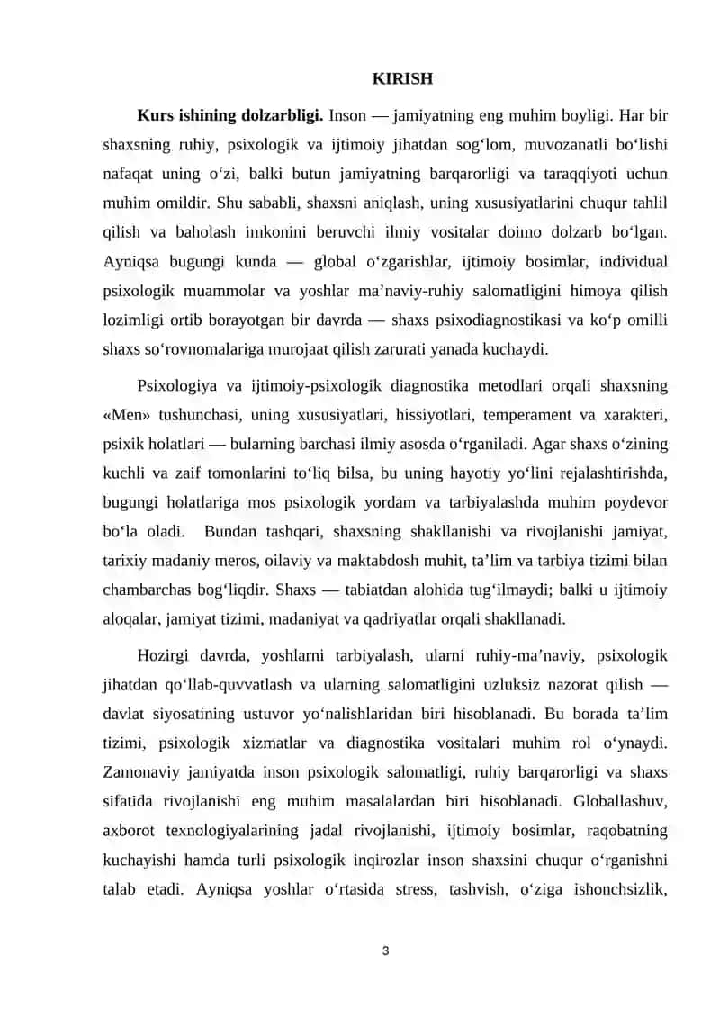 Ko'p omilli shaxs so`rovnomalari 3