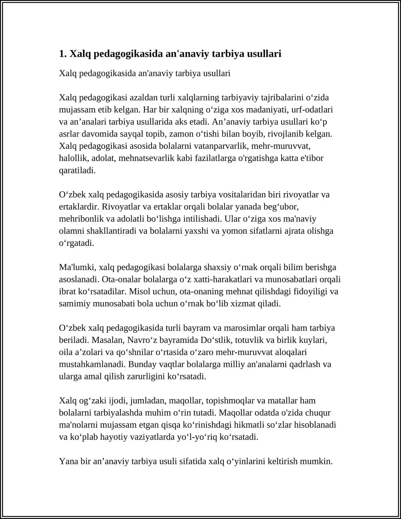 XALQ PEDAGOGIKASI MANBALARI 3