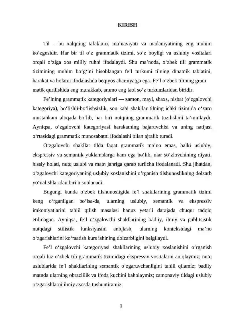 fe'l oʻzgalovchi kategoriyasi 3