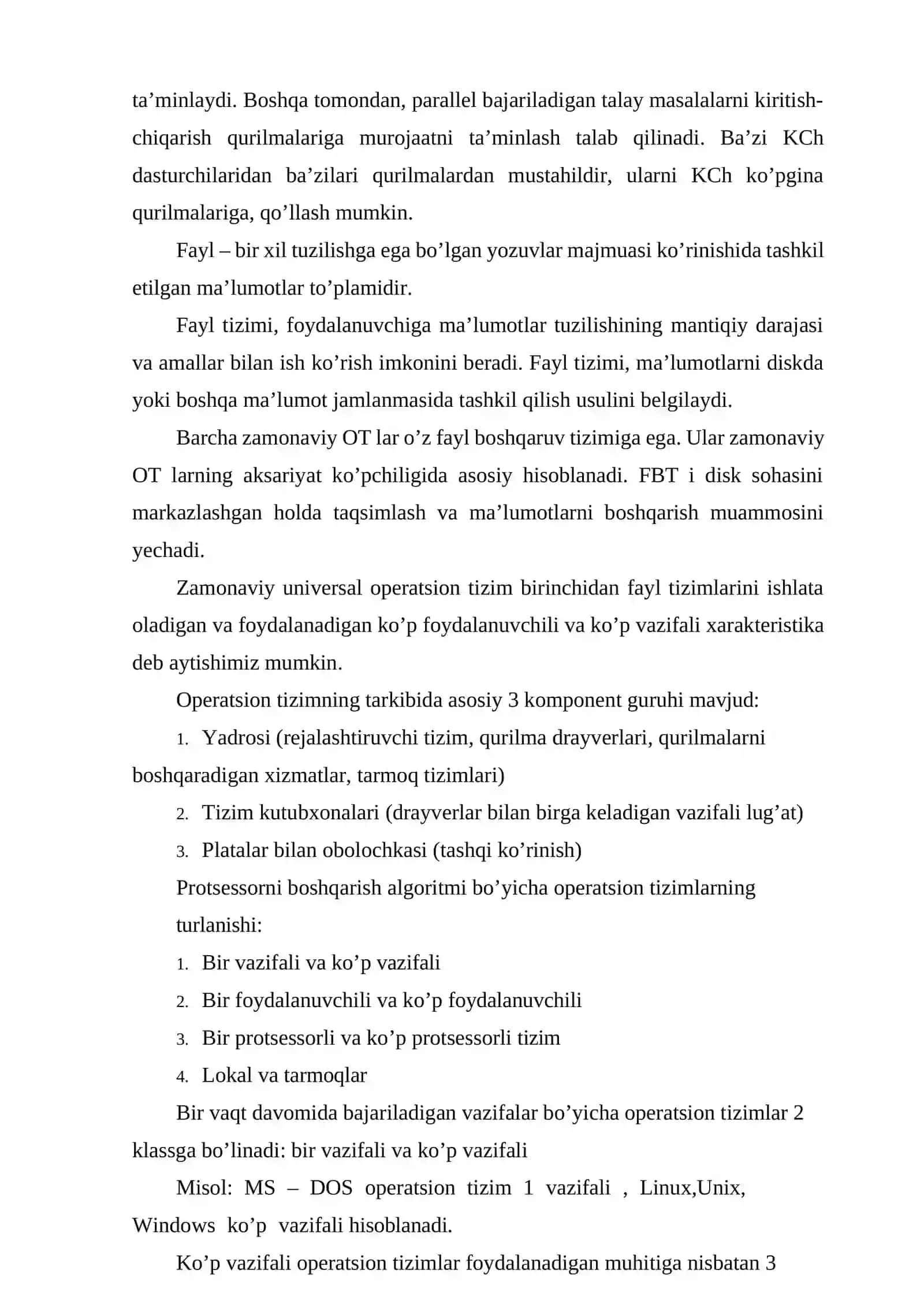 Operatsion Tizimlar Arxitekturasi va Komponentlari 3