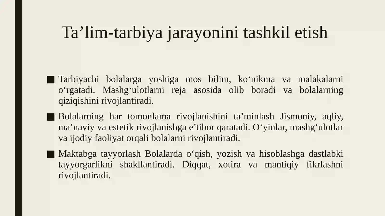 Maktabgacha ta’lim tashkilotida tarbiyachining vazifalari 3